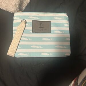 Wakes & Waves Striped Wristlet/pouch